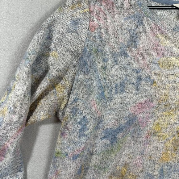 CJ Banks Womens  Pull Over Sweater 2X Grey Blue Pink Yellow Long Sleeve - Picture 4 of 9